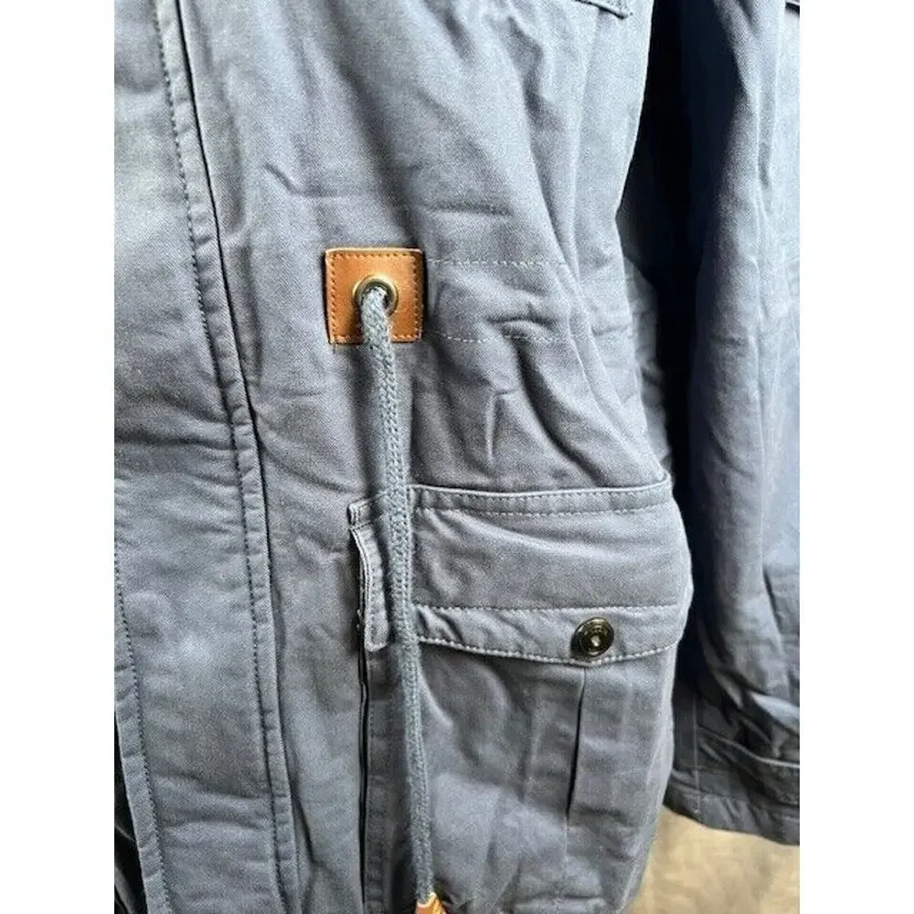 Men's Fleece Cargo Hiking Outdoor Ski Cotton Military Jacket Thick Hooded Large
